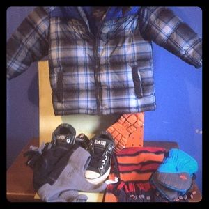 The lot jacket, two pair of shoes and accessories